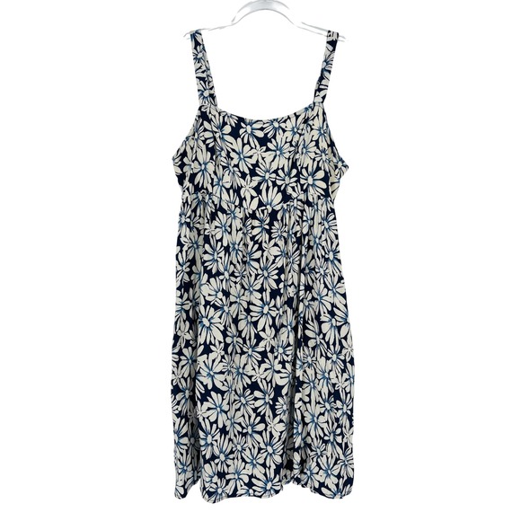 Rewind Dresses & Skirts - Rewind Navy Blue White Floral Daisy Dress 90s Style Cottagecore Womens Large NWT
